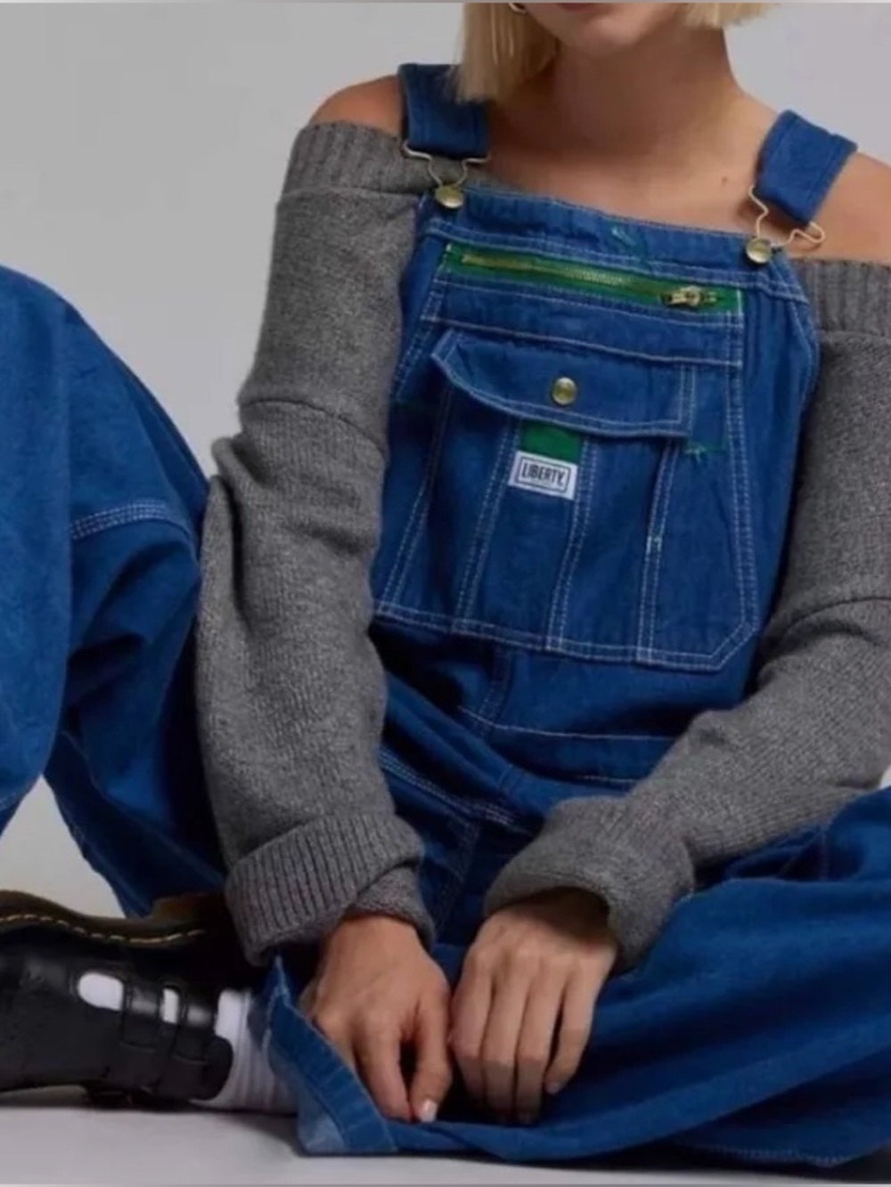 Liberty—Denim Jean Overalls Medium Wash (Unisex, 36 x 32)
